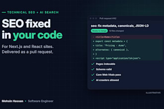 fix technical seo and ai search visibility on your next js or react website