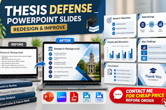 redesign academic research powerpoint presentation for the thesis defense slides