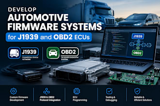develop automotive firmware systems for j1939 and obd2 ecus