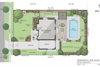 design custom real estate site plan house map property layout and plot map