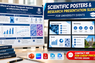 develop scientific poster and research presentation slides for university events