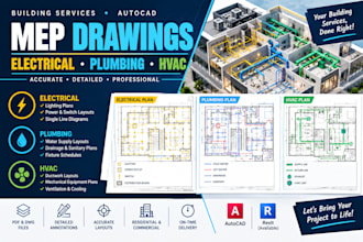 create mep drawings for electrical plumbing and hvac systems