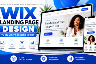design a high converting wix landing page or sales page