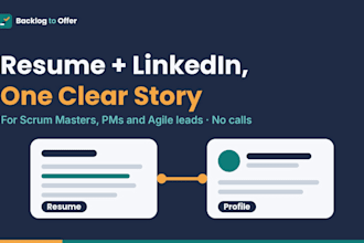 rewrite your resume and linkedin profile for project and agile roles
