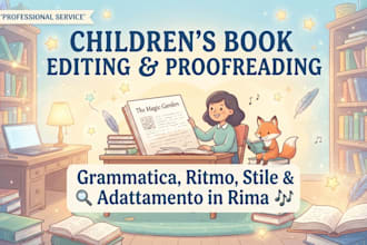 correggo revisiono o adatto il tuo libro per bambini