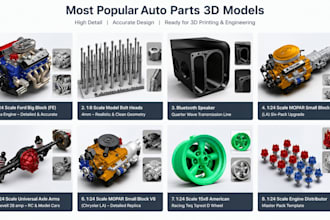 do 3d car modelling 3d printable car part, design automotive cad vehicle design