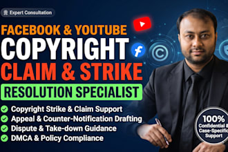 resolve facebook and youtube copyright claim strike appeal