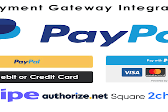 integrate paypal or stripe payment gateway into your website