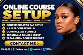 create course creator 360 kajabi gohighlevel funnel elearning scorm teachable