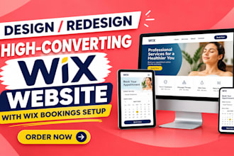 design a high converting wix booking website with wix bookings setup