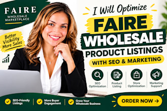 optimize faire wholesale product listings with SEO and marketing