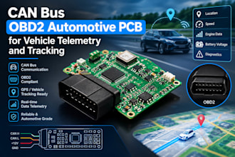 design a custom can bus obd2 automotive pcb for vehicle telemetry