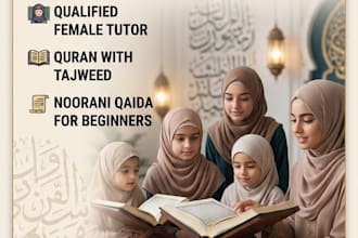teach quran with tajweed, qaida and islamic studies