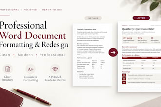 format and redesign your word documents and reports