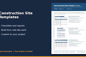 create construction site checklist and daily report excel templates