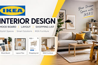 do ikea interior design, mood board, layout, shopping list