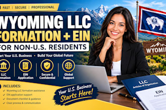 assist with wyoming llc formation and ein for non US residents