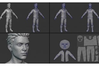 do character retopology uv unwrapping topology cleanup retopology for rigging