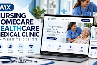 design wix nursing homecare healthcare medical clinic website