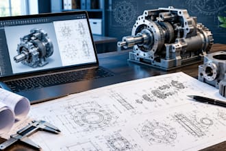 create mechanic engineering plans and technical cad drawings