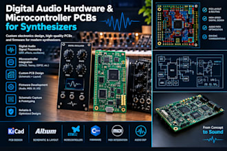 design digital audio hardware and microcontroller pcbs for synthesizers
