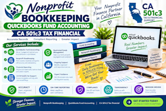 nonprofit bookkeeping quickbooks fund accounting ca 501c3 tax financial