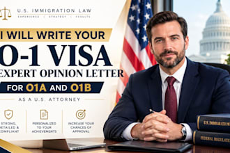write your o1 visa expert opinion letter for o1a and o1b as a US attorney