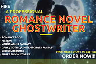 be your romance fiction ghostwriter ya fantasy romantasy ebook as a ghostwriter