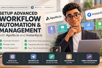 setup advanced workflow automation and management with apollo io and instanly io