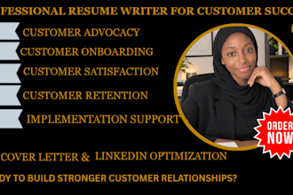 write and edit customer success resume and cover letter