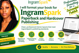 format your book for ingramspark paperback and hardcover publishing