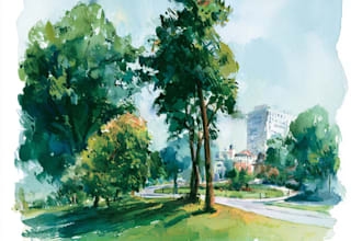 paint landscapes in watercolor