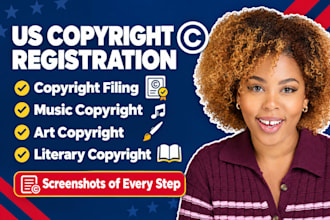 file your US copyright registration for book, song, art or logo
