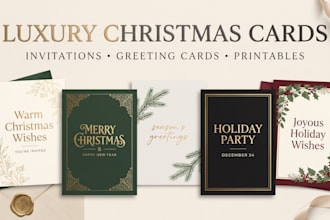 create luxury christmas invitations printable holiday cards, greeting cards