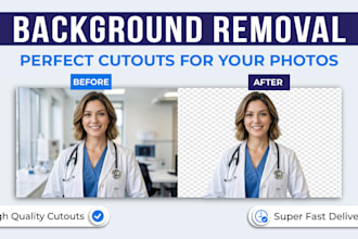 professional background removal and transparent png cutout