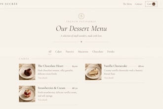 design a luxury website for your beauty or food brand