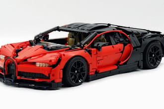 do 3d lego design, lego moc, lego car, lego house 3d model with instruction