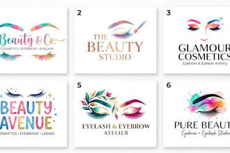 create a cosmetics, eyebrow, and eyelash logo design