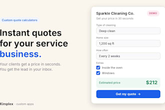 build a custom quote calculator for your service business