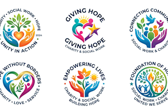 create a charity, social work, and hope logo design