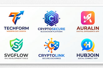 design a custom svg, cryptocurrency, and app brand logo