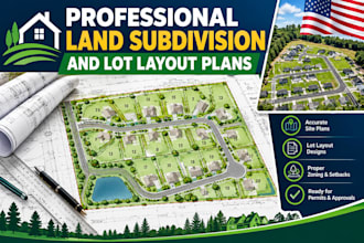 design professional land subdivision and lot layout plans