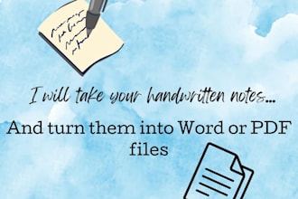 transcribe handwritten documents into word or PDF