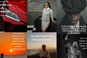 design motivational quote posts for social media