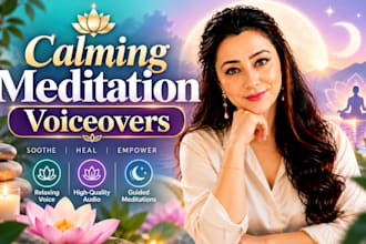 create a calming zen meditation voiceover with soft background music