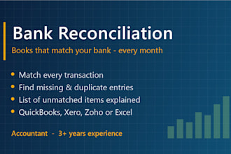 do bank reconciliation in quickbooks, xero or excel