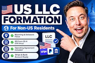 guide and help you form US llc for non US residents with ein