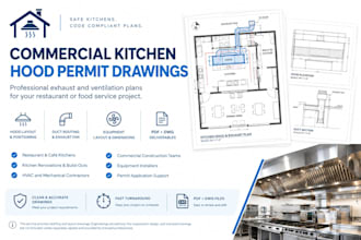 draft commercial kitchen hood exhaust plans for permits