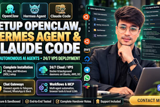 setup openclaw, hermes agent, claude code and ai agent