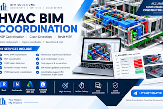 hvac bim coordination, mep coordination and clash detection, revit mep